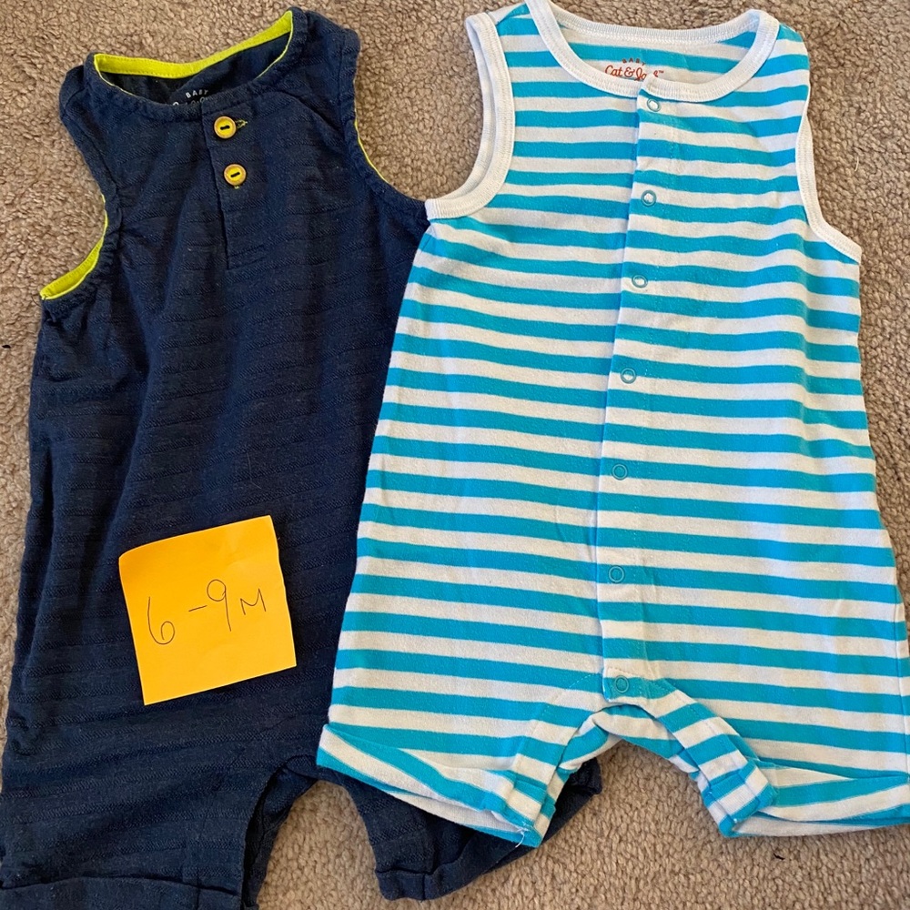 Cat & Jack Baby Shorts Romper Overalls Set